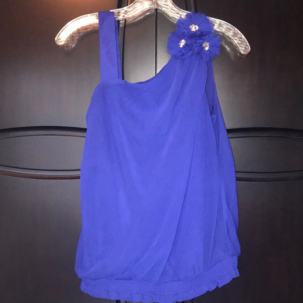 Nicole Miller-Royal Blue blouse. Size Small.